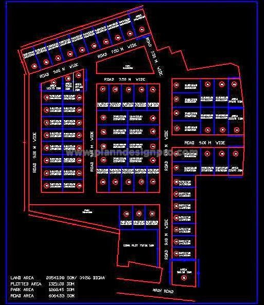 5-Acre Residential Colony Layout in Free AutoCAD DWG